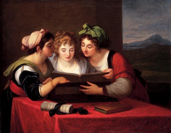 Angelica Kauffmann Drei Sangerinnen oil painting image